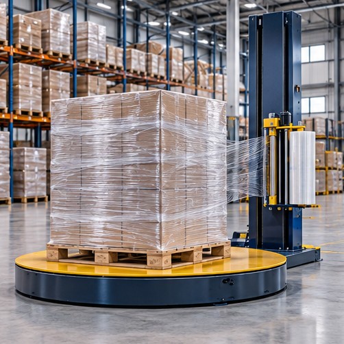 Pallet stretch wrapping equipment